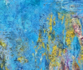 Impression color mix abstract texture art. Artistic bright background. Oil painting artwork. Modern style graphic wallpaper. Large strokes of paint. Colorful pattern for design work or wallpaper.