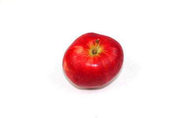 red apple on white background