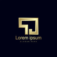 Initial Letter PJ Logo Template Vector Design