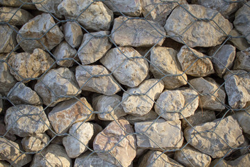 anti pollution and anti flood containment grid for rivers overflowing - job security concept.