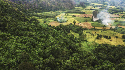 Landscape of Phu Lanka mountain forest park in Phayao province Thailand .