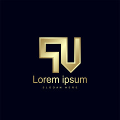 Initial Letter PV Logo Template Vector Design