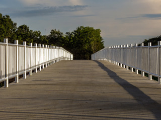 Long white bridge
