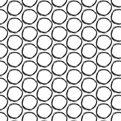 Modern grunge white black dots pattern. Cool scandinavian pattern with repeating circle elements. Grunge texture.