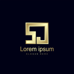 Initial Letter SJ Logo Template Vector Design