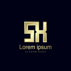 Initial Letter SX Logo Template Vector Design