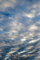 blue sky with clouds after the storm