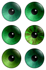 Green human eye