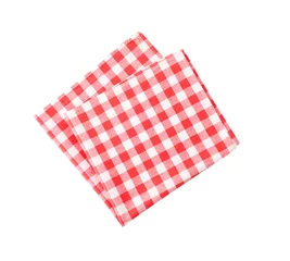 Kussenhoes Fabric napkin for table setting on white background © New Africa