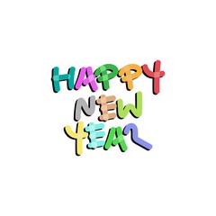 Happy New Year 2019. Holiday Vector Illustration With Hand Lettering Composition - EPS 10