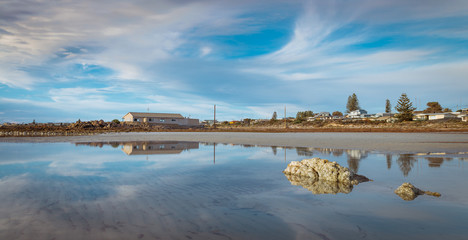 Colourful sunset landscape in Northern Shore of Walaroo South Australian Coastal town in Yorke...