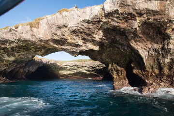 Rock formations on the Islas Marietas in Bucerias Bay, Mexico