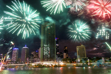 Fireworks Display in Brisbane, Australia