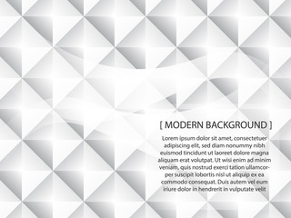 Modern white background,diamond geometric  shape and white light reflection vector pattern