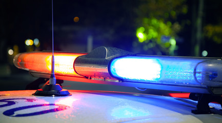 police car at night © ARAMYAN