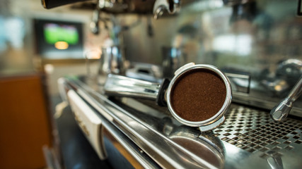 two black coffee morning on coffee maker