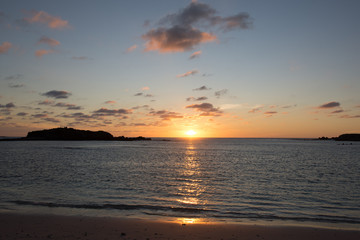 Golden sunset over Punta de Mita, Mexico