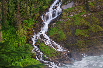 The base of Morkill falls in British Columbia, Canada