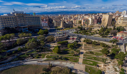 Panoramic aerial view of Tarragona, Catalonia, Spain