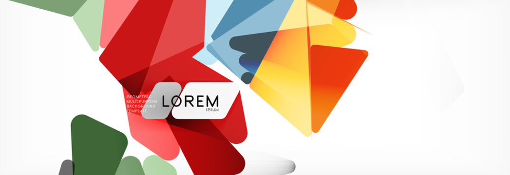 Mosaic triangular low poly style abstract geometric background. Polygonal vector. Abstract white bright technology design.