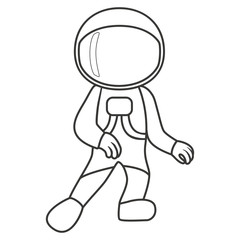 Dancing astronaut. Vector illustration