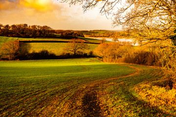 The beautiful landscape of Combe Valley, near Bexhill, In East Sussex, England
