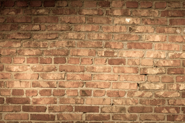 Wall with old brickwork