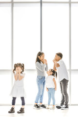 Fototapeta premium Kids bullying to friend