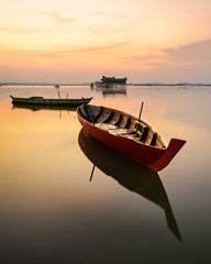 Fototapeta na wymiar Sunset Moment at batam island indonesia