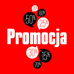 Promocja / czerwone tło