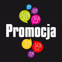 Promocja / czarne tło