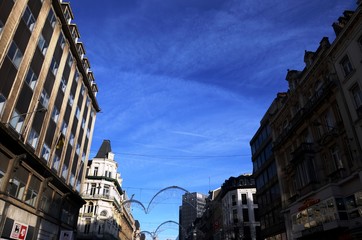 Fototapeta na wymiar Piétonnier du centre-ville de Bruxelles (Belgique) 