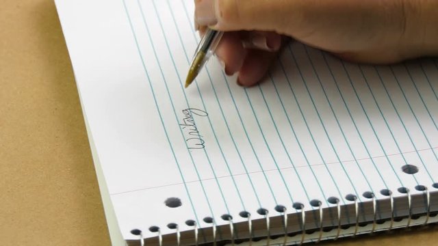 Writing in cursive and in print