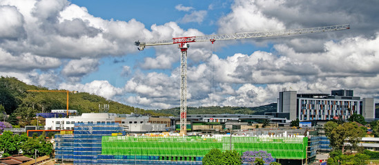 Gosford Hospital building progress H65ne November 2018. © geoff childs. 