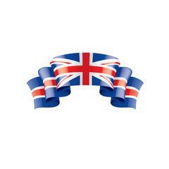 United Kingdom flag, vector illustration on a white background