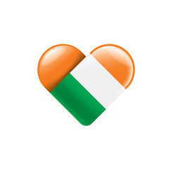 Ireland flag, vector illustration on a white background