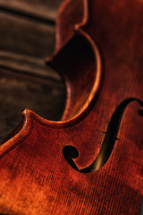 violin sound hole detail