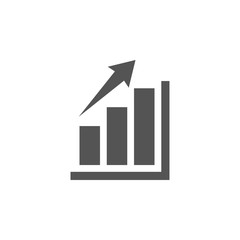 Bar chart graphic icon design template