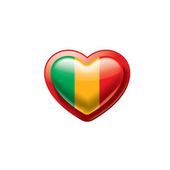 Mali flag, vector illustration on a white background.