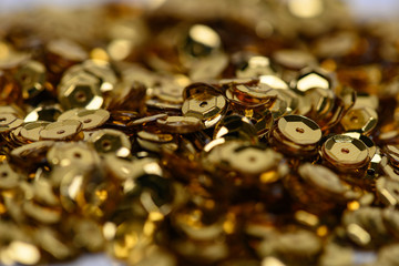 abstract background of gold sequins