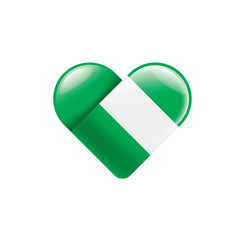 Nigeria flag, vector illustration on a white background.