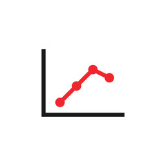 Line chart graphic icon design template