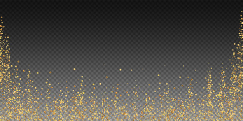 Gold confetti luxury sparkling confetti. Scattered