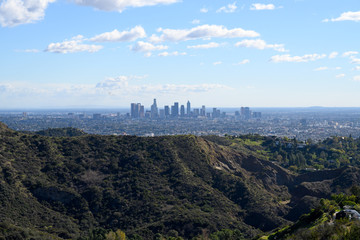 view of the city Los Angeles from hollywood
