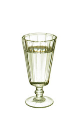 A glass of vodka on a white background. Isolated on white.