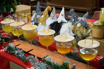 Scandinavian Tomte celebrate Christmas drinking honey.