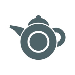 Tea emblem template and design element for tea shop, restauran. Teapot abstract illustration.