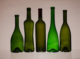 Empty wine bottles