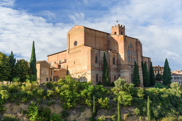 Fototapeta na wymiar Basilica di San Domenico or Basilica Cateriniana is basilica church in Siena. Italy