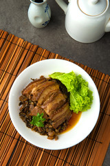 chinese braised pork belly with mustard